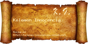 Kelemen Innocencia névjegykártya